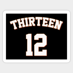 number Thirteen Jersey Sticker